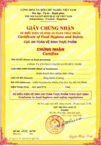 Dịch vụ cấp giấy chứng nhận vệ sinh an toàn thực phẩm tại Nghệ An